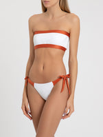 The Raika Bikini Bottom in Off-White/Páprica