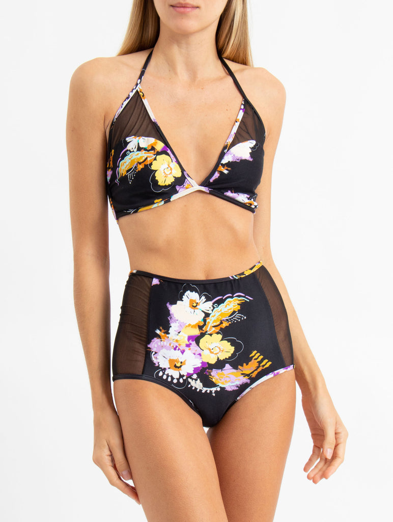 Delphine Hawaii Black Bikini Top